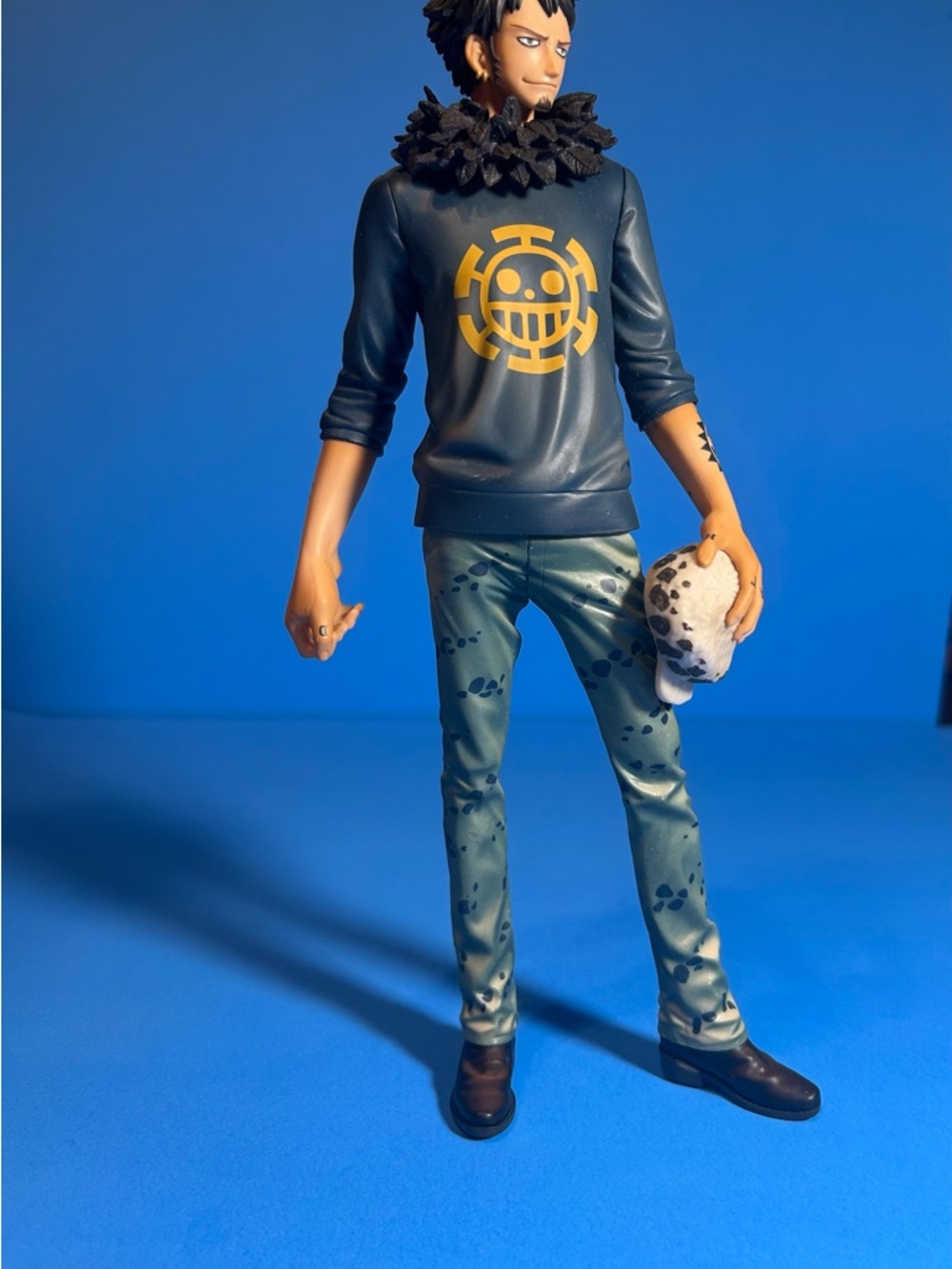 One Piece Trafalgar Law PVC Figure with Navy Hoodie and Green Pants